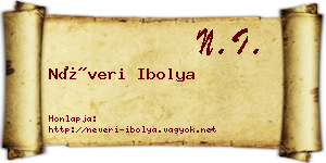 Néveri Ibolya névjegykártya